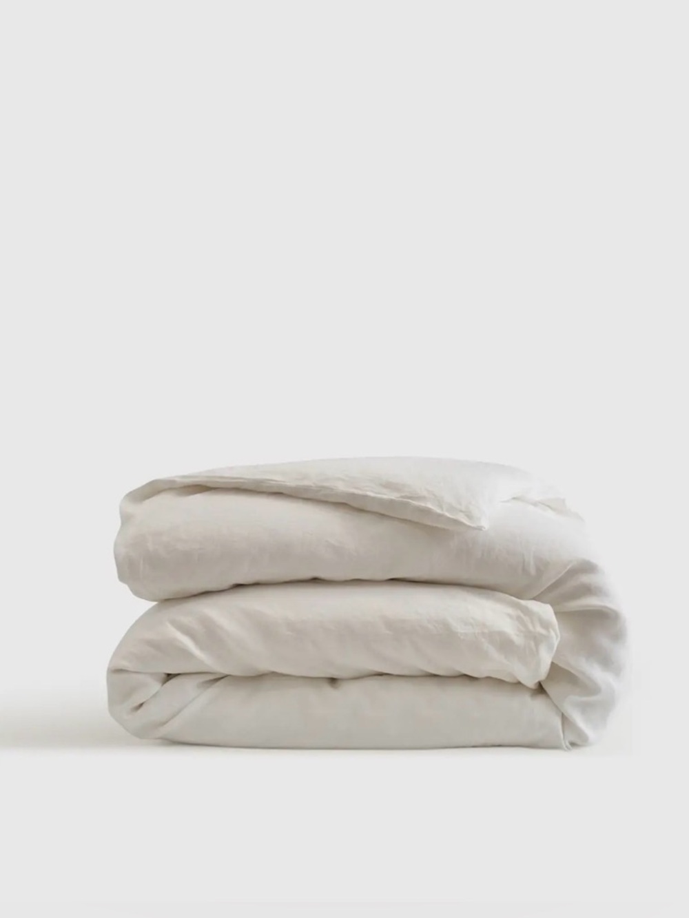Quince European Linen Duvet Cover King/Cal King Sand 100% Flax
 (No Shams)